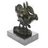 Image 2 : Two Eastern Jackrabbit Bronze Sculpture