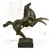 Image 1 : Mustang Horse Bronze Sculpture on Marble Base Statue