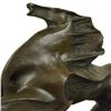 Image 2 : Mustang Horse Bronze Sculpture on Marble Base Statue