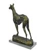 Image 8 : Racing Dog GreyHound Bronze Statue on Marble Base Figurine