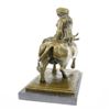 Image 8 : Young Woman Rides a Bull Bronze Statue on Marble Base Sculpture