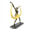 Image 1 : Dancer Bronze Figurine on Marble Base Statue