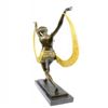 Image 2 : Dancer Bronze Figurine on Marble Base Statue