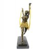 Image 5 : Dancer Bronze Figurine on Marble Base Statue