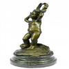Image 1 : Cherubs Bronze Sculpture on Marble Base Figurine