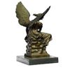 Image 3 : Beautiful Angel sits on Celestial Throne Bronze Sculpture