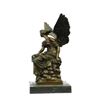 Image 5 : Beautiful Angel sits on Celestial Throne Bronze Sculpture