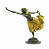 Image 2 : Bronze Dancer Statue on Marble Base Figurine