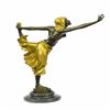 Image 3 : Bronze Dancer Statue on Marble Base Figurine