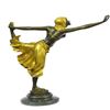 Image 5 : Bronze Dancer Statue on Marble Base Figurine