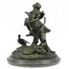 Image 1 : Indian Native American With Deer Bronze Sculpture