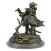 Image 2 : Indian Native American With Deer Bronze Sculpture