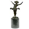 Image 1 : Classy Girl Ballerina Bronze Statue on Marble Base Sculpture