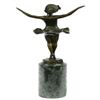 Image 7 : Classy Girl Ballerina Bronze Statue on Marble Base Sculpture