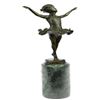 Image 9 : Classy Girl Ballerina Bronze Statue on Marble Base Sculpture