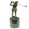 Image 7 : Golfer Female Golfing Trophy Bronze Sculpture