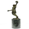 Image 8 : Basketball Bronze Figure on Marble Base Sculpture