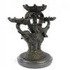 Image 1 : Elephants Candle Holder Bronze Figurine