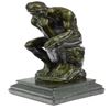Image 1 : Thinker Bronze Statue on Marble Base Sculpture
