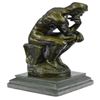 Image 2 : Thinker Bronze Statue on Marble Base Sculpture