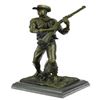 Image 1 : Western Cowboy With Gun Rodeo Bronco Rider Bronze Sculpture