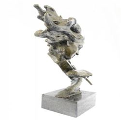Violin Player Bronze Figurine