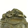 Image 2 : Old Filigree Jewelry Box Bronze Sculpture