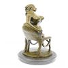 Image 6 : Nude Erotic Lady Bronze Statue on Marble Base Figurine