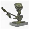 Image 2 : Guitar Player Bronze Sculpture on Marble Base Statue
