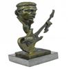 Image 5 : Guitar Player Bronze Sculpture on Marble Base Statue