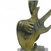 Image 7 : Guitar Player Bronze Sculpture on Marble Base Statue