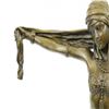 Image 8 : Romanian Dancer Bronze Statue On Marble Base Sculpture