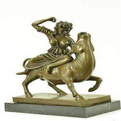 Nude Woman Bronze on Marble Base Statue