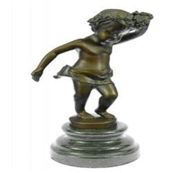 Little Boy Bronze Sculpture