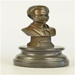 Austrian Composer Johann Strauss on Marble Base Sculpture