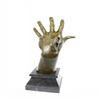 Image 7 : Walls Have Ears Bronze Sculpture on Marble Base Statue