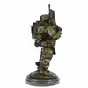 Image 4 : American Soldier Bronze Sculpture on Marble Base Figure