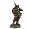 Image 5 : American Soldier Bronze Sculpture on Marble Base Figure