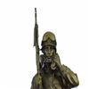 Image 6 : American Soldier Bronze Sculpture on Marble Base Figure