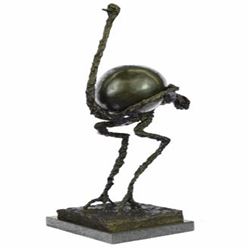 Figurative Abstract Ostrich Bronze Sculpture