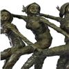 Image 4 : Five Dancer Bronze Sculpture on Marble Base Statue