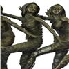 Image 5 : Five Dancer Bronze Sculpture on Marble Base Statue
