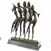 Image 8 : Five Dancer Bronze Sculpture on Marble Base Statue