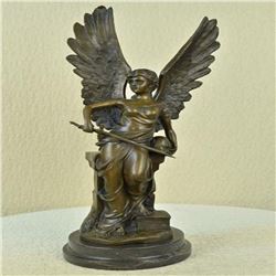 Victory Winged Nike Bronze on Marble Base Sculpture