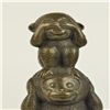 Image 2 : Three wise Monkey Bronze Sculpture on Marble Base Figurine