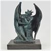 Image 4 : Devil Bronze Sculpture on Marble Base Figurine