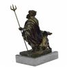 Image 2 : Pluto Zeus and Poseidon Brother Holding Dog Bronze Sculpture