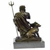 Image 3 : Pluto Zeus and Poseidon Brother Holding Dog Bronze Sculpture