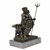 Image 5 : Pluto Zeus and Poseidon Brother Holding Dog Bronze Sculpture