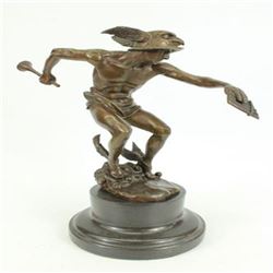 Flying Mercury Greek God Messenger Bronze Sculpture